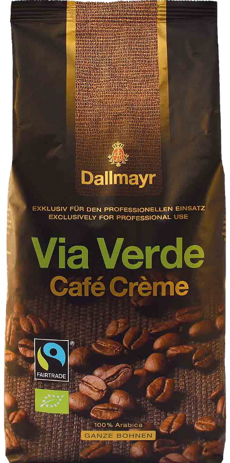 Dallmayr Via Verde Espresso Bio Fairtrade 6 x 1kg Kaffee ganze Bohne 